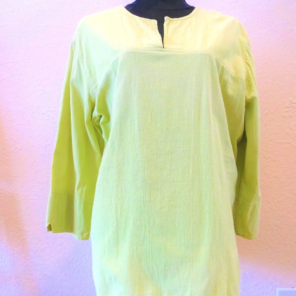 Iridium Tunic Top - Sz L - 100% cotton